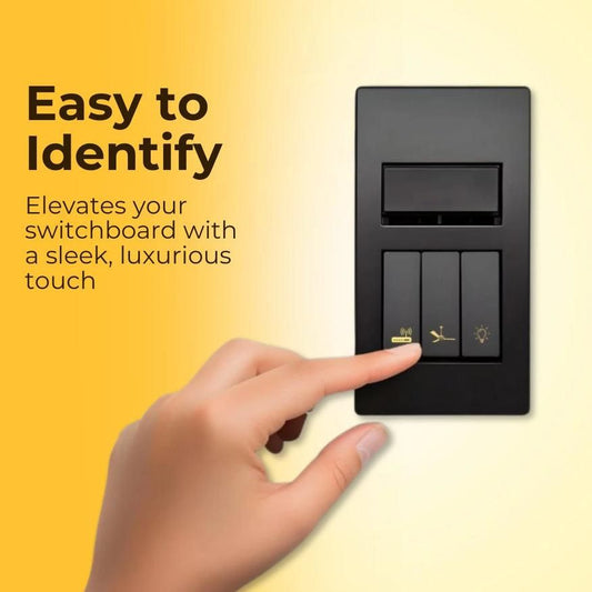 ✨ Gold Switch Stickers - Premium Metallic Detail