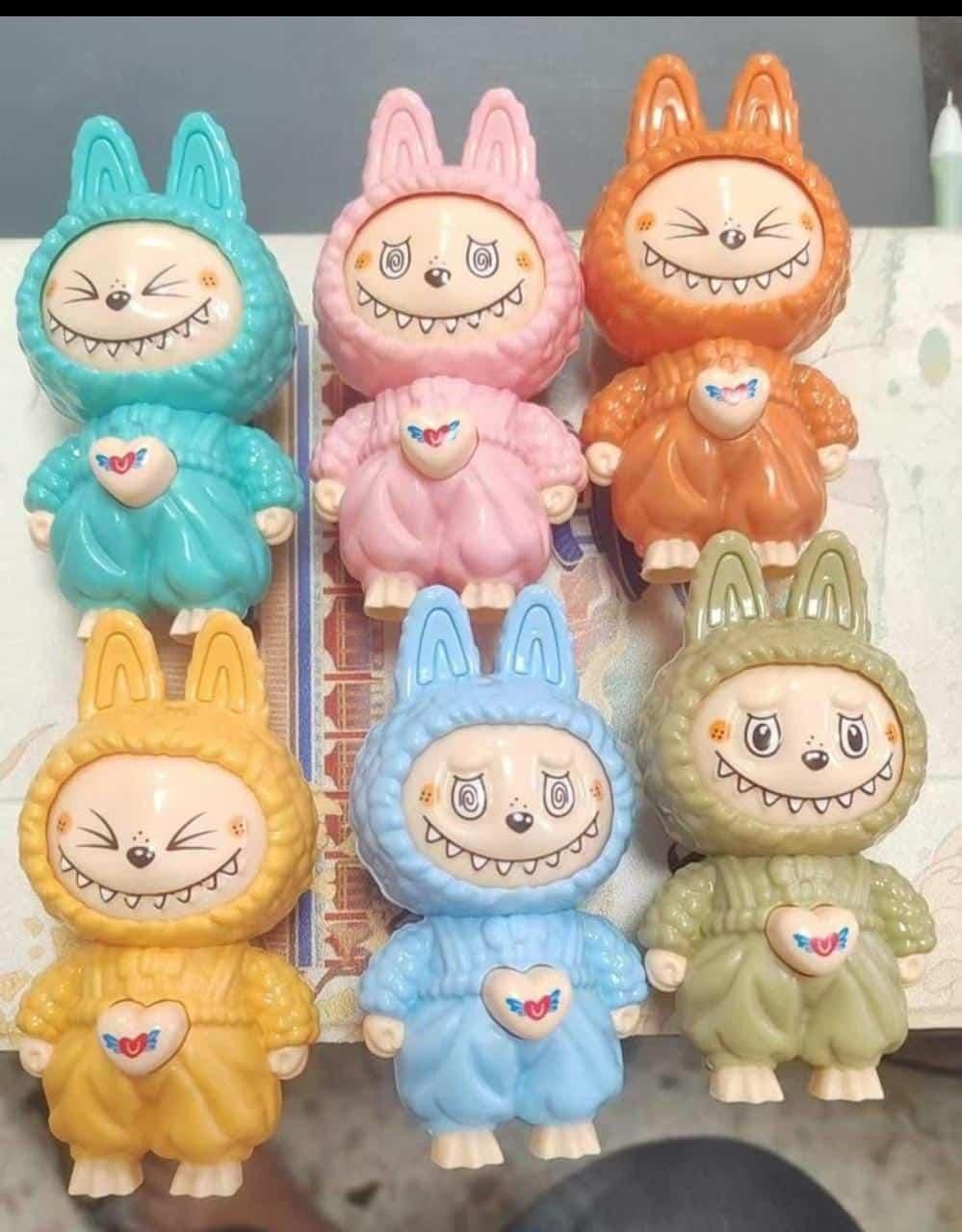 🐾 3D Labubu Keychain with Cute Kawaii Changing Face
