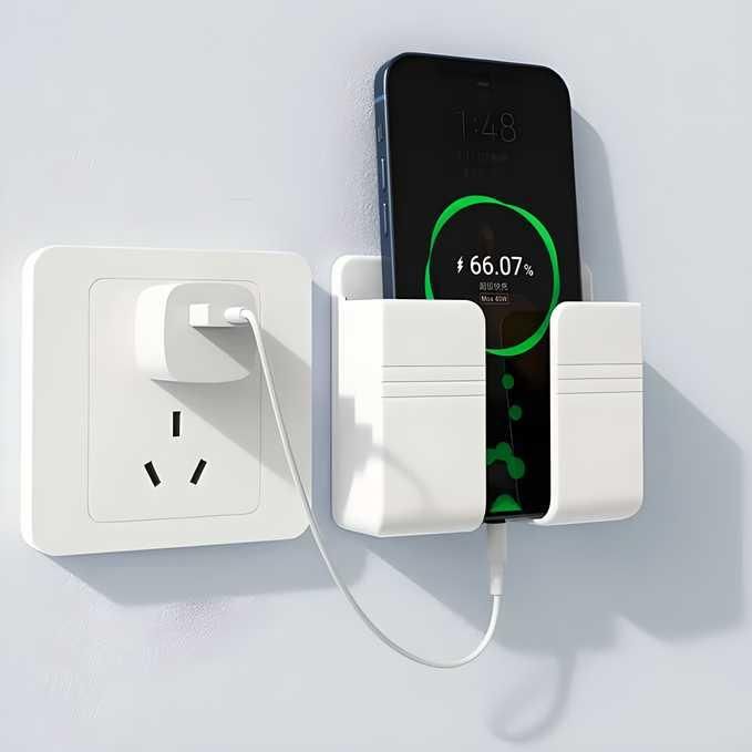 📱 Wall Mounted Mobile & Charging Holder – Easy Adhesive Mount