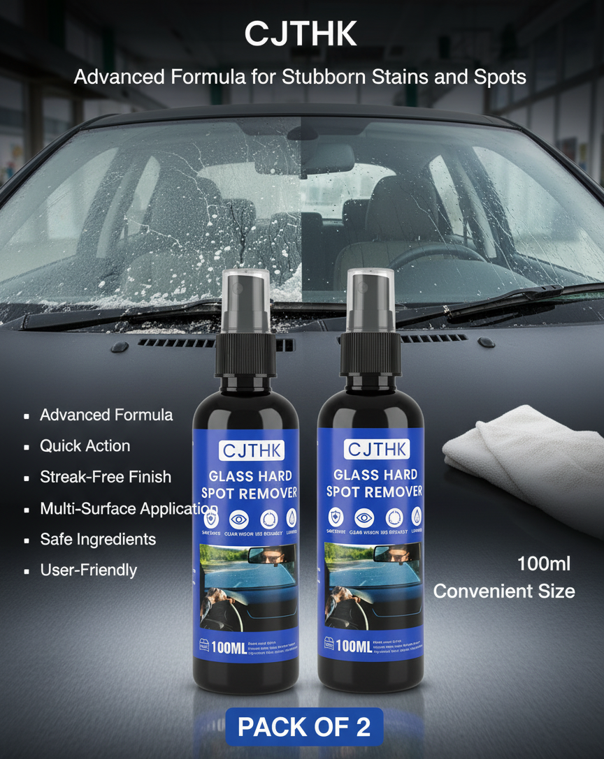💎 CJTHK Glass Hard Spot Remover – Advanced Stain Cleaning Formula (Pack of 2 x 100ml)