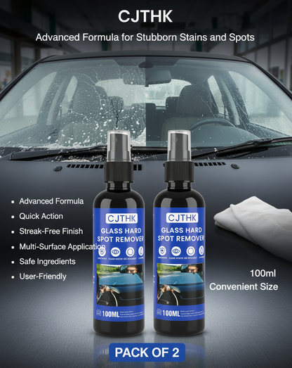 💎 CJTHK Glass Hard Spot Remover – Advanced Stain Cleaning Formula (Pack of 2 x 100ml)